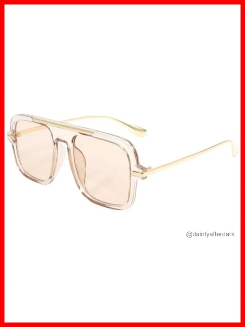 Vintage Oversized Pilot Sunglasses UV400 Protection Metal Frame